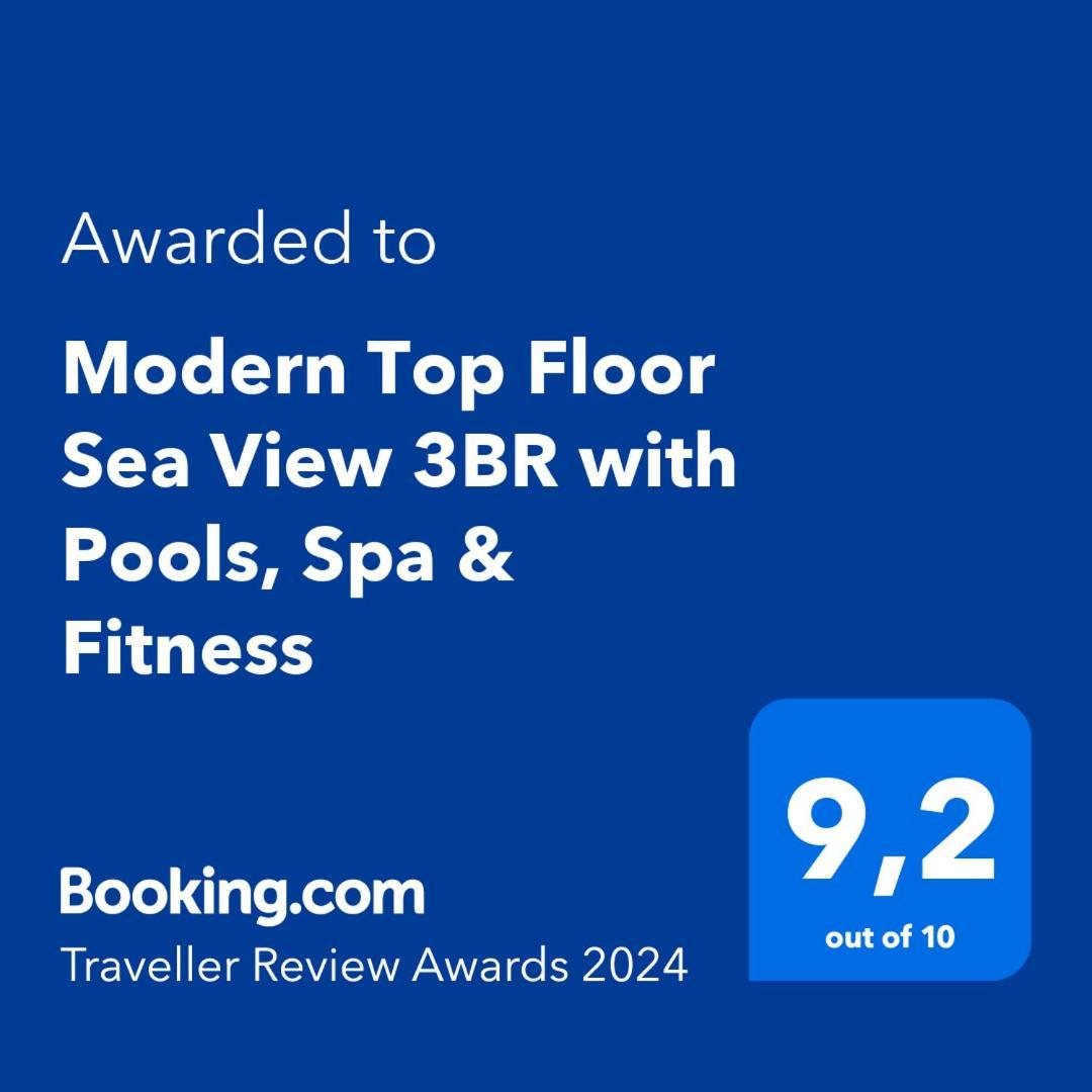 Modern Top Floor Sea View 3Br With Pools, Spa & Fitness Bečići 外观 照片