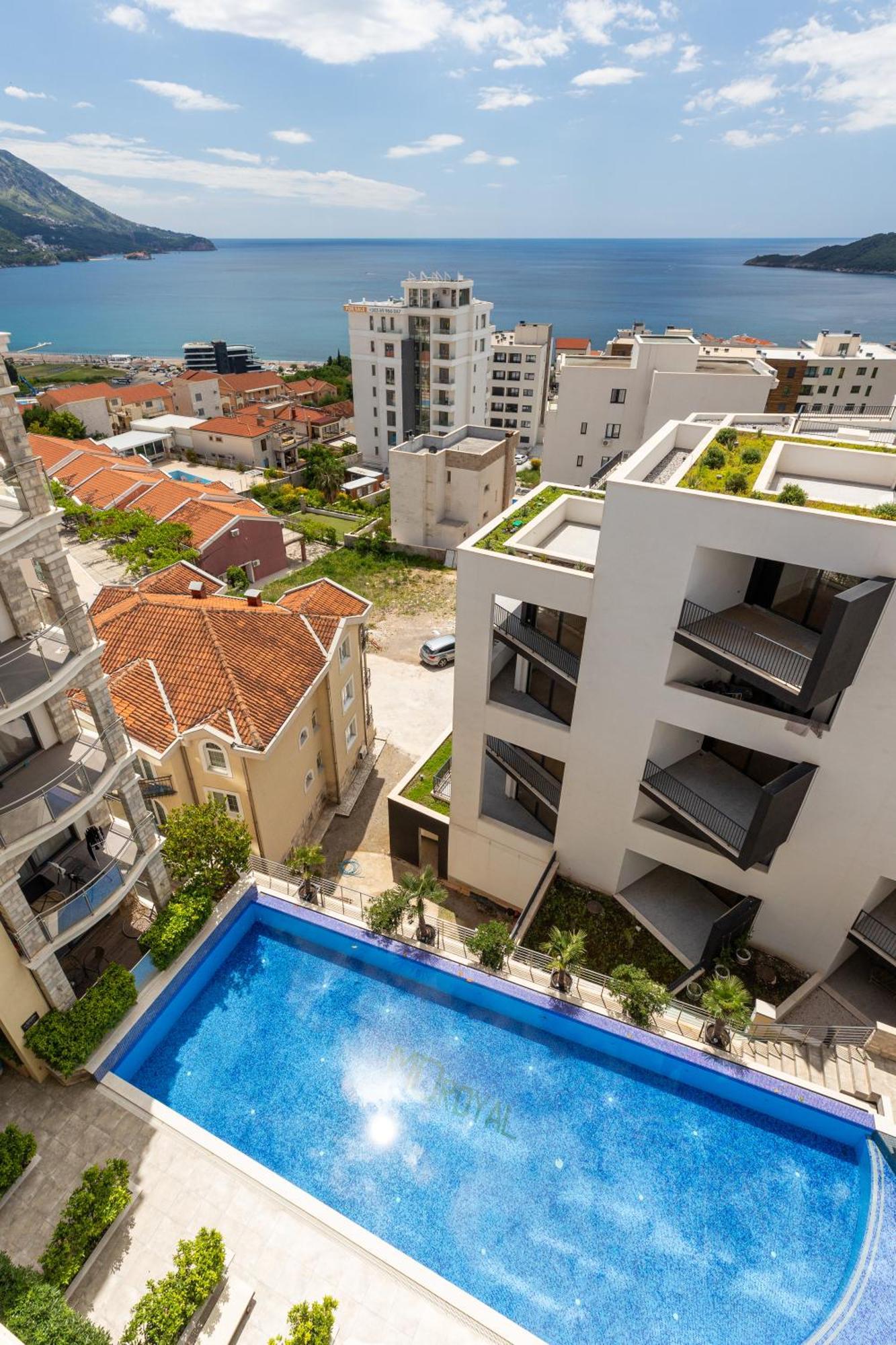 Modern Top Floor Sea View 3Br With Pools, Spa & Fitness Bečići 外观 照片