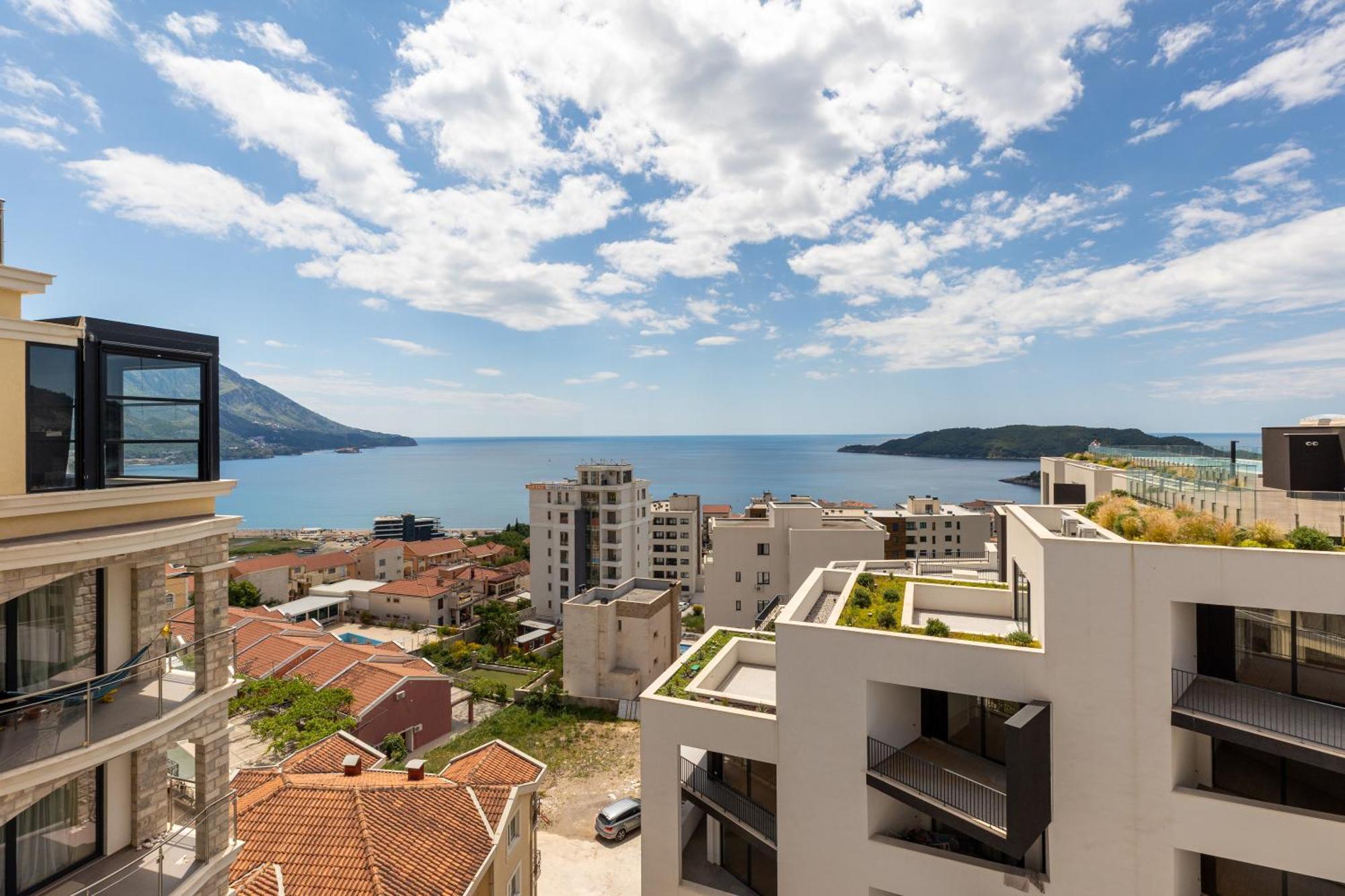 Modern Top Floor Sea View 3Br With Pools, Spa & Fitness Bečići 外观 照片