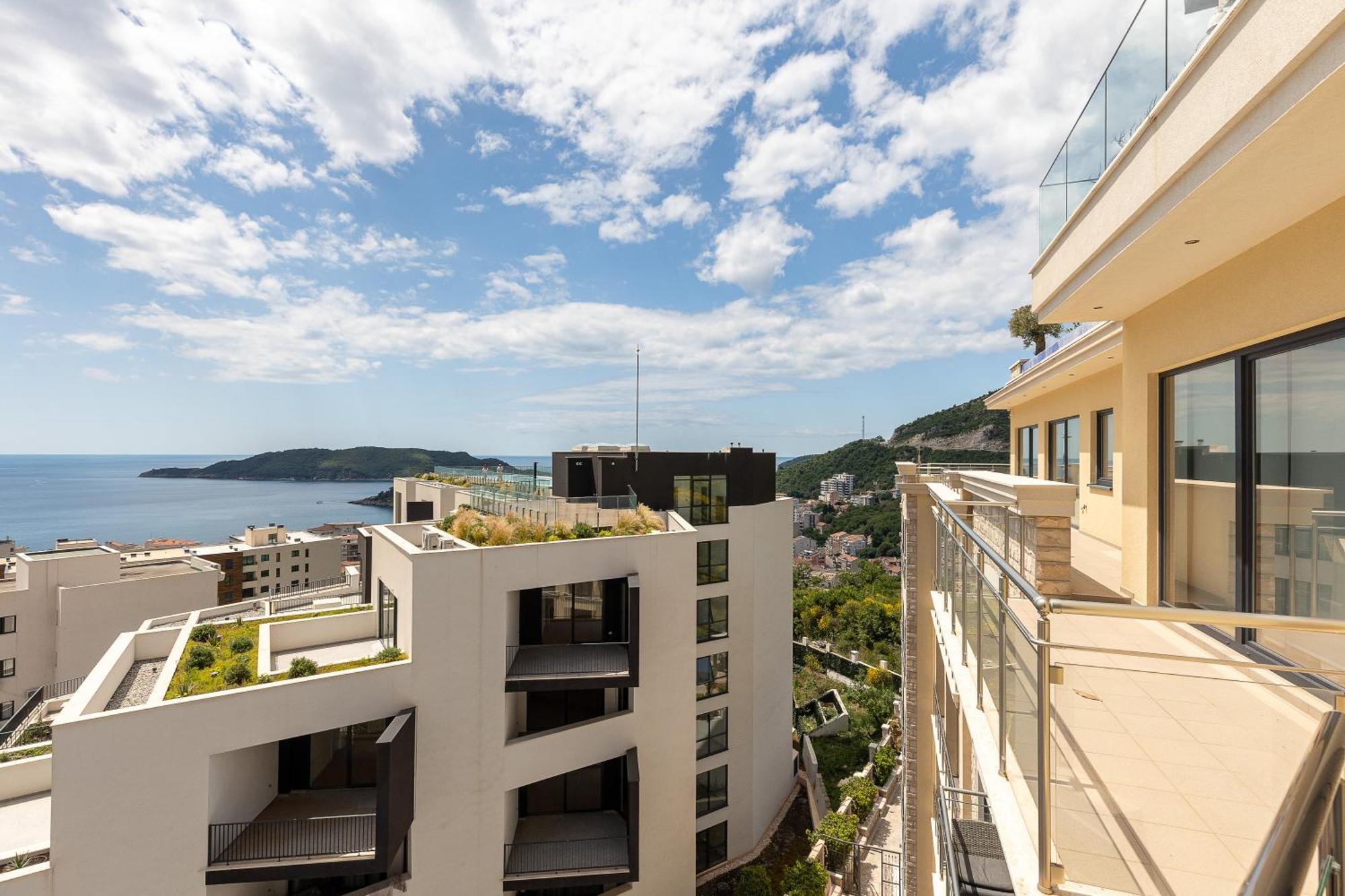 Modern Top Floor Sea View 3Br With Pools, Spa & Fitness Bečići 外观 照片