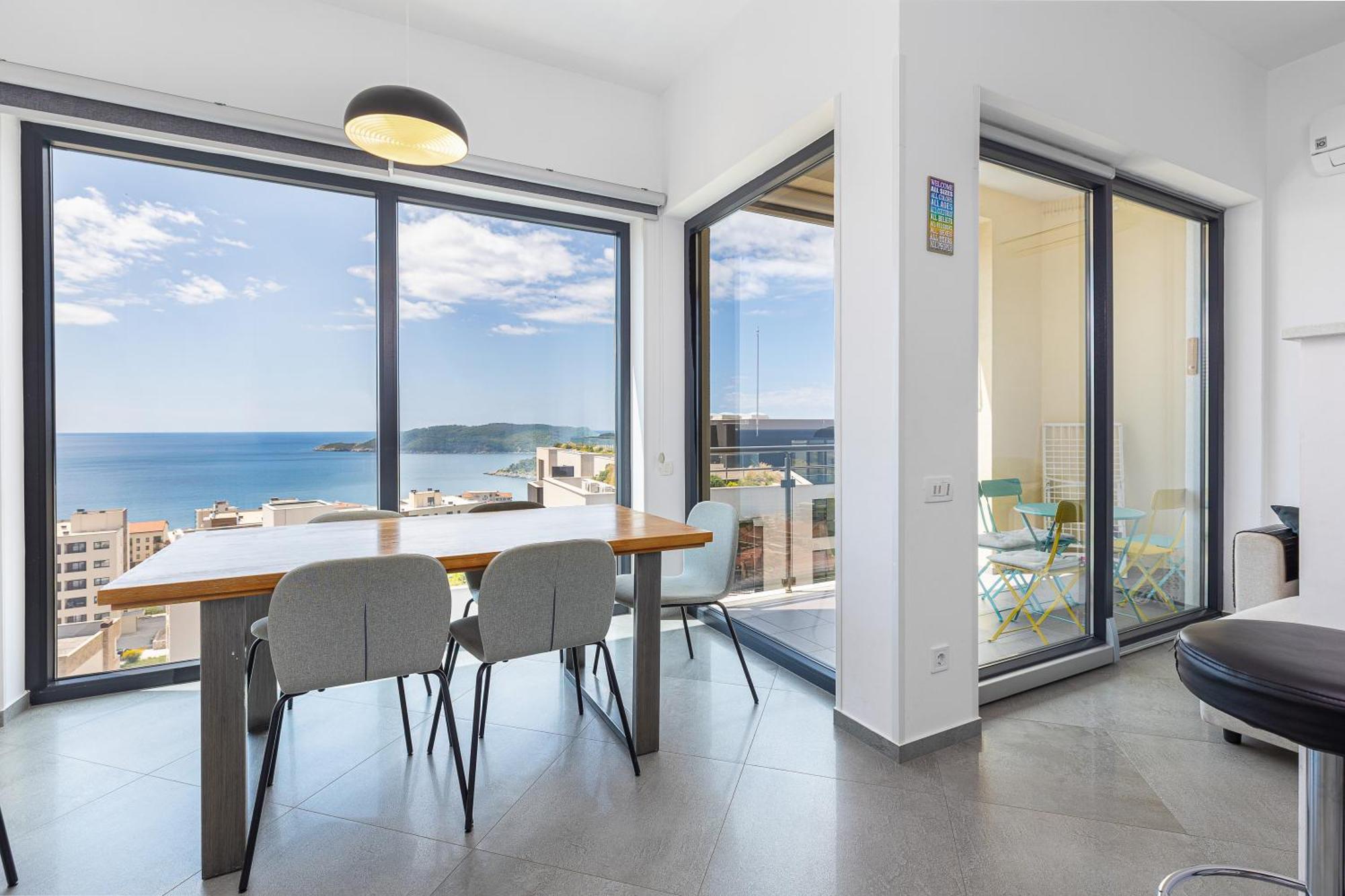 Modern Top Floor Sea View 3Br With Pools, Spa & Fitness Bečići 外观 照片
